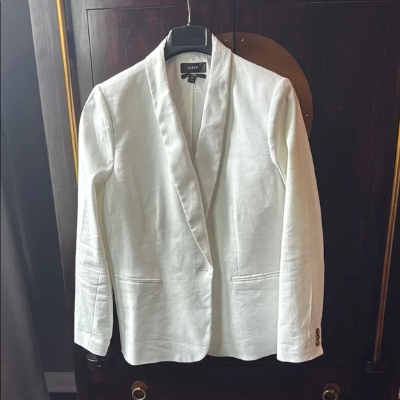 J. Crew White Linen Parke Blazer - Picture 1 of 3